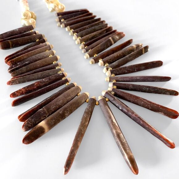 Natural Sea Urchin Shell Necklace - Picture 3 of 5